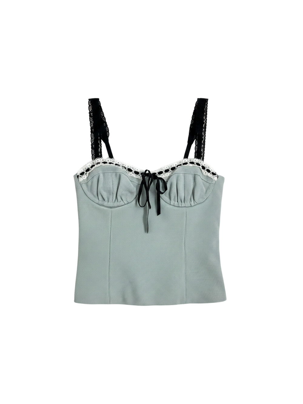 With Jean Lace Blue Ryder Corset Top Size XS